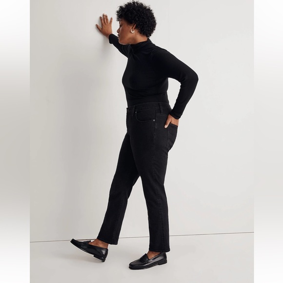 MADEWELL The Mid-Rise Perfect Vintage Jeans Sz 32 Clean Black Wash - Picture 3 of 13